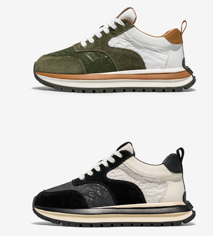 画像3: Unisex Leather bicolor lace-up platform sneakers casual shoes　 ユニセックス男女兼用厚底レザーバイカラーレースアップスニーカーカジュアルシューズ (3)