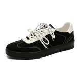画像4: Unisex Leather platform basic sneakers casual shoes　 ユニセックス男女兼用ベーシック厚底レザーレースアップスニーカーカジュアルシューズ (4)
