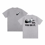 画像3: Unisex No you do it Panda Knot Swoosh Print Short Sleeve T-Shirt　no you do it×ノットスウォッシュパンダ半袖ラウンドネックTシャツ ユニセックス 男女兼用  (3)