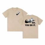 画像6: Unisex No you do it Panda Knot Swoosh Print Short Sleeve T-Shirt　no you do it×ノットスウォッシュパンダ半袖ラウンドネックTシャツ ユニセックス 男女兼用  (6)
