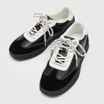 画像7: Unisex Leather platform basic sneakers casual shoes　 ユニセックス男女兼用ベーシック厚底レザーレースアップスニーカーカジュアルシューズ (7)