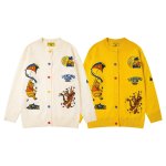 画像1: Winnie-the-Pooh Sweater Pullover Cardigan くまのプーさん クマのプーさん 総柄 セーター プルオーバー カーディガン (1)