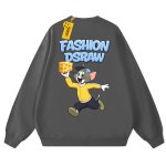 画像3: dsraw Tom and Jerry Tom & Cheese Print Sweat shirts ユニセックス男女兼用トムとジェリートム&チーズプリント スウェット トレーナー (3)