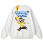 画像2: dsraw Tom and Jerry Tom & Cheese Print Sweat shirts ユニセックス男女兼用トムとジェリートム&チーズプリント スウェット トレーナー (2)