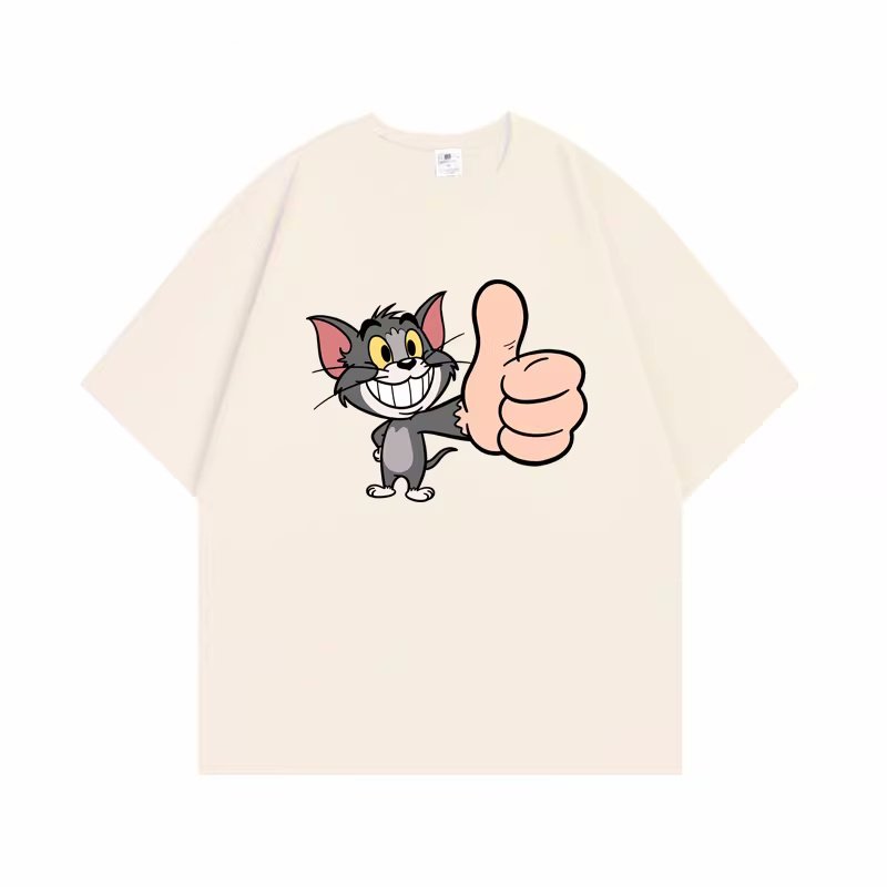 画像3: Unisex Good job Tom & Jerry. Tom print Short Sleeve T-Shirt　グッジョブトム&ジェリー トムプリント半袖ラウンドネックTシャツ ユニセックス 男女兼用  (3)