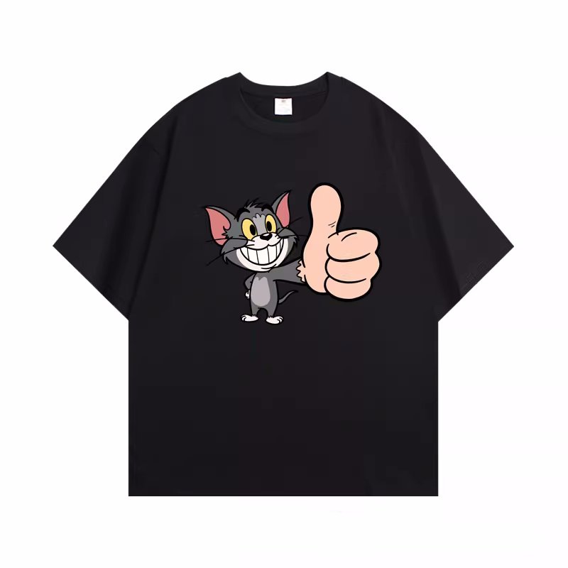 画像4: Unisex Good job Tom & Jerry. Tom print Short Sleeve T-Shirt　グッジョブトム&ジェリー トムプリント半袖ラウンドネックTシャツ ユニセックス 男女兼用  (4)
