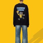 画像12: dsraw Tom and Jerry Tom & Cheese Print Sweat shirts ユニセックス男女兼用トムとジェリートム&チーズプリント スウェット トレーナー (12)