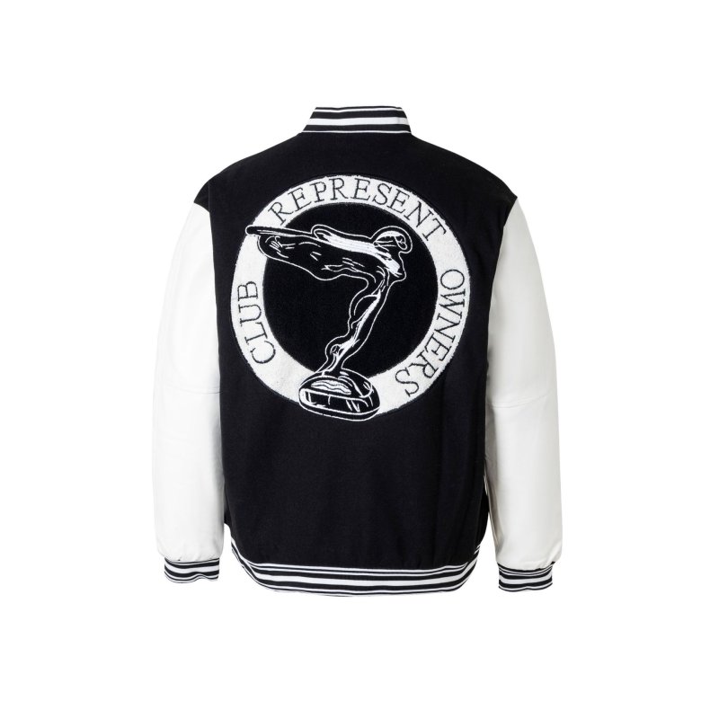 画像2: REPRESENT CLUB REPRESENT OWNERS Embroidery Stadium Jumper baseball uniform jumper blouson ユニセックス 男女兼用 刺繍 ジャケット スタジアムジャンパー スタジャン MA-1  (2)