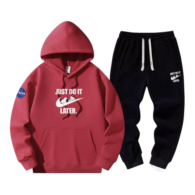 画像3: 26SS JUST DO IT LATER x Snoopy sweat hoodie pants setup ユニセックス男女兼用 NASA×JUST DO IT LATER × スヌーピー スウェットパーカー トレーナー パンツ セットアップ  (3)