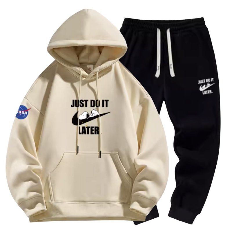 画像6: 26SS JUST DO IT LATER x Snoopy sweat hoodie pants setup ユニセックス男女兼用 NASA×JUST DO IT LATER × スヌーピー スウェットパーカー トレーナー パンツ セットアップ  (6)