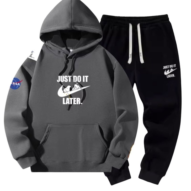 画像5: 26SS JUST DO IT LATER x Snoopy sweat hoodie pants setup ユニセックス男女兼用 NASA×JUST DO IT LATER × スヌーピー スウェットパーカー トレーナー パンツ セットアップ  (5)