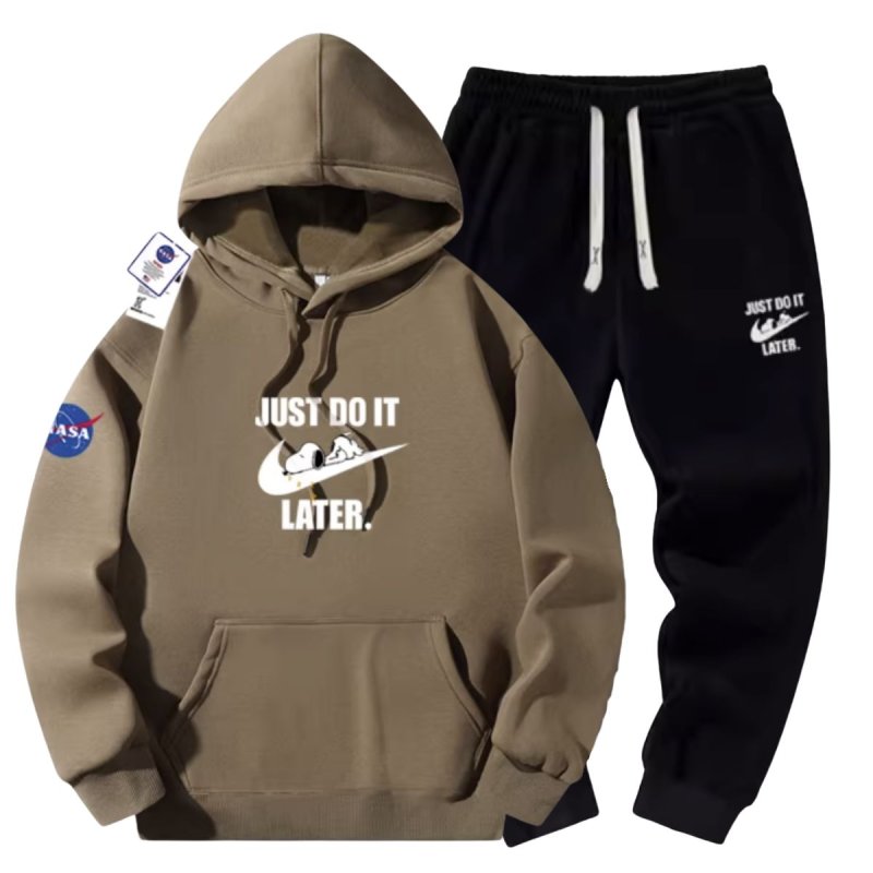 画像1: 26SS JUST DO IT LATER x Snoopy sweat hoodie pants setup ユニセックス男女兼用 NASA×JUST DO IT LATER × スヌーピー スウェットパーカー トレーナー パンツ セットアップ  (1)