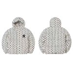 画像1: MLB NY monogram logo hoodie padded puffer down Nuptse short jackets ユニセックス男女兼用 MLB NY モノグラムロゴ ヌプシ ショートダウンジャケット スタジアムジャンパー ベンチコート (1)