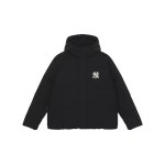 画像1: 25 MLB Varsity Hooded Short Puffer Jacket New York Yankees ユニセックス男女兼用 MLB NY  バーシティー ヌプシ ショートダウンジャケット スタジアムジャンパー ベンチコート (1)