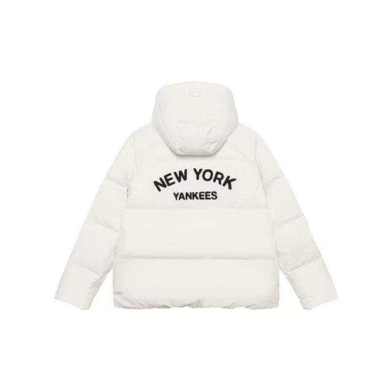 画像4: 25 MLB Varsity Hooded Short Puffer Jacket New York Yankees ユニセックス男女兼用 MLB NY  バーシティー ヌプシ ショートダウンジャケット スタジアムジャンパー ベンチコート (4)