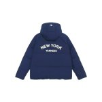 画像6: 25 MLB Varsity Hooded Short Puffer Jacket New York Yankees ユニセックス男女兼用 MLB NY  バーシティー ヌプシ ショートダウンジャケット スタジアムジャンパー ベンチコート (6)