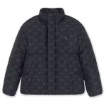 画像1: 25 MLB NY monogram logo  padded puffer down Nuptse short jackets ユニセックス男女兼用 MLB NY モノグラムロゴ ヌプシ ショートダウンジャケット スタジアムジャンパー ベンチコート (1)