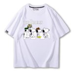 画像2: Unisex Snoopy & Puppy Abbey Road Print Short Sleeve T-Shirt 　 スヌーピー＆パピー アビーロードプリント半袖ラウンドネックTシャツ ユニセックス 男女兼用  (2)