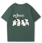 画像8: Unisex Snoopy & Puppy Abbey Road Print Short Sleeve T-Shirt 　 スヌーピー＆パピー アビーロードプリント半袖ラウンドネックTシャツ ユニセックス 男女兼用  (8)