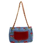 画像4: Cherry Print Denim Chain Tote Shoulder Bag　 チェリープリントデニムチェーントートショルダーポシェットバッグ (4)