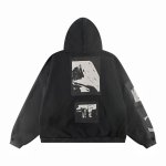 画像3: Second Generation Madonna Illustration Patchwork Distressed Zip-Up Washed Loose Hoodie jacket Sweat ユニセックス男女兼用セカンドジェネレーション マドンナ イラスト パッチワーク ダメージジップアップ ウォッシュ ルーズフーディスウェット (3)