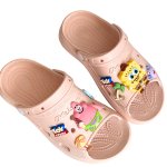 画像2: SpongeBob sandals slippers スポンジボブ チャーム付き 厚底 シャワー ステッピング サンダル スリッパ (2)