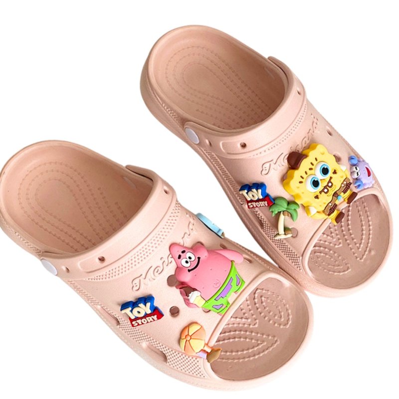画像2: SpongeBob sandals slippers スポンジボブ チャーム付き 厚底 シャワー ステッピング サンダル スリッパ (2)