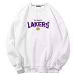 画像1: Lakers print  Round Neck Sweatshirt　ユニセックス男女兼用レーカーズプリント スウェットシャツ トレーナー (1)