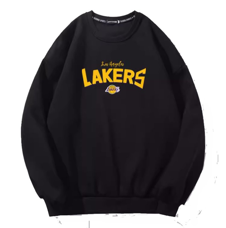 画像2: Lakers print  Round Neck Sweatshirt　ユニセックス男女兼用レーカーズプリント スウェットシャツ トレーナー (2)