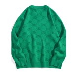 画像2: Unisex Monogram and Garfield embroidery knitted round neck sweater　ユニセックス 男女兼用 モノグラム＆ガーフィールド刺繍  プルオーバーセーター (2)