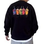 画像2: Shake Drink Print Round Neck Sweatshirt　ユニセックス男女兼用シェイクドリンクプリント スウェット トレーナー (2)