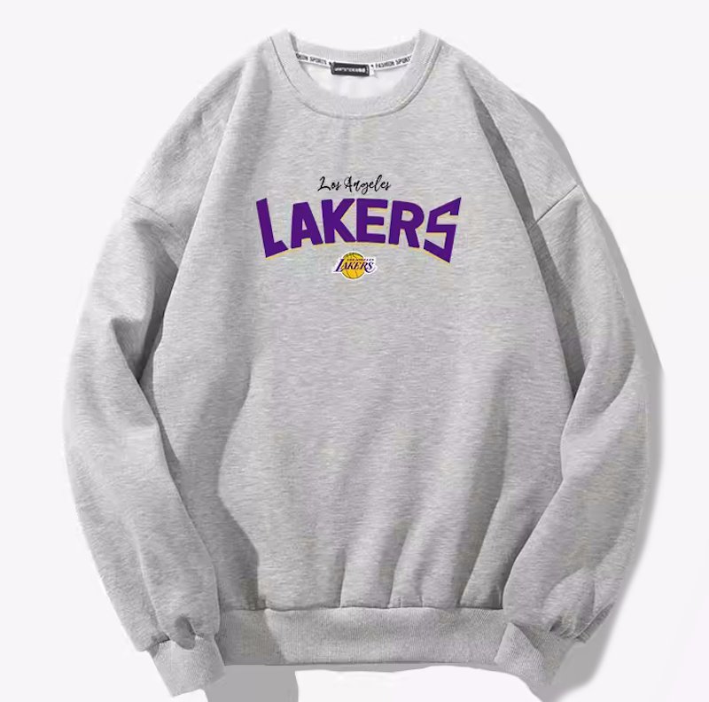 画像3: Lakers print  Round Neck Sweatshirt　ユニセックス男女兼用レーカーズプリント スウェットシャツ トレーナー (3)