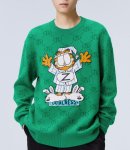 画像5: Unisex Monogram and Garfield embroidery knitted round neck sweater　ユニセックス 男女兼用 モノグラム＆ガーフィールド刺繍  プルオーバーセーター (5)