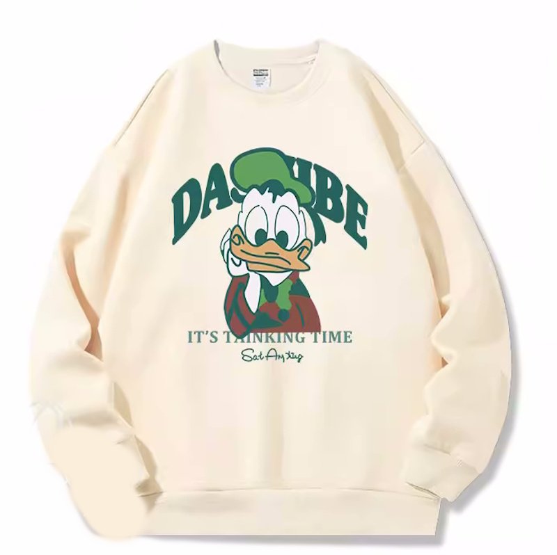画像1: Donald Duck crew neck sweatshirt　ユニセックス男女兼用 ドナルドダッグ スウェットトレーナー  (1)