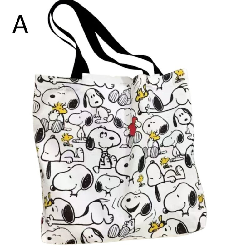 画像2: Snoopy canvas tote shoulder bag　スヌーピーキャンバストートショルダーバッグ (2)