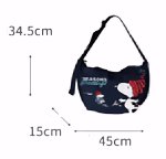 画像4: Snoopy Half Moon Crossbody Shoulder  tote  bag  　ハーフムーンスヌーピークロスボディートートショルダーバッグ (4)