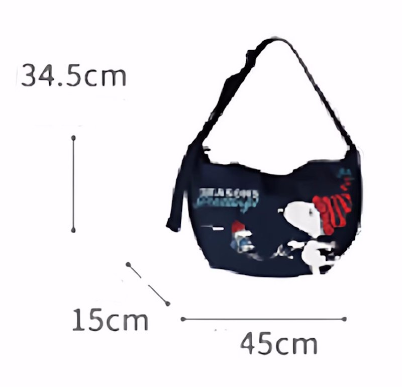 画像4: Snoopy Half Moon Crossbody Shoulder  tote  bag  　ハーフムーンスヌーピークロスボディートートショルダーバッグ (4)