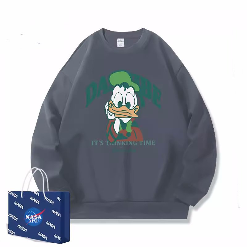 画像2: Donald Duck crew neck sweatshirt　ユニセックス男女兼用 ドナルドダッグ スウェットトレーナー  (2)