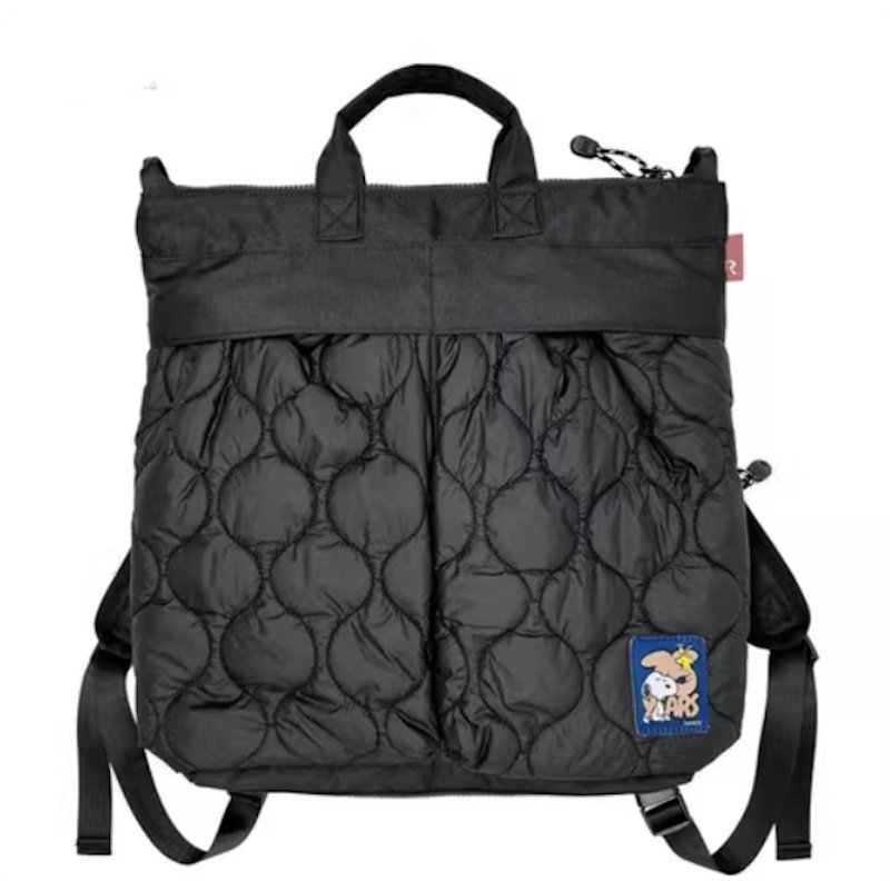 画像1: Snoopy quilted backpack tote shoulder bag  　スヌーピーキルティングバックパックトートショルダーバッグ (1)