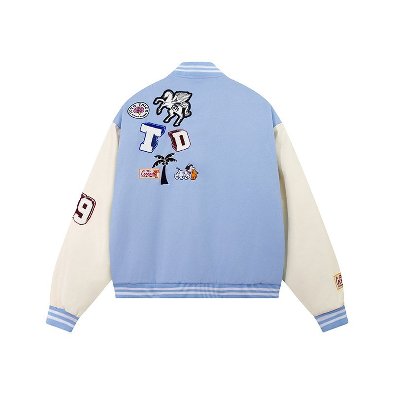 画像3:  men and women Pop art stadium jacket 　メンズ ユニセックス 男女兼用ポップアートスタジャン ブルゾン ジャケット (3)