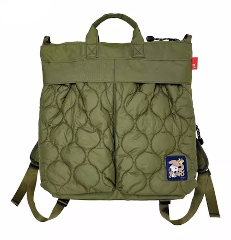 画像2: Snoopy quilted backpack tote shoulder bag  　スヌーピーキルティングバックパックトートショルダーバッグ (2)