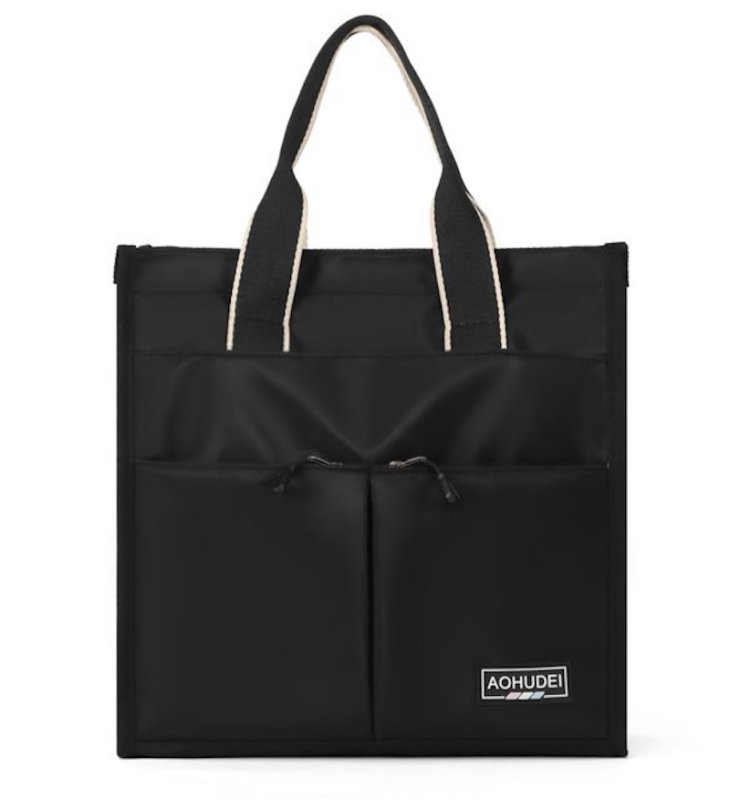 画像1: Multi-pocket multi-functional tote bag ユニセックス男女兼用 マルチポケットトートバッグ通勤通学 (1)