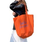 画像2: HELLO logo canvas large capacity tote shoulder bag　HELLOロゴラージキャパシティーキャンバストートショルダーバッグ (2)