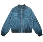 画像1: Stand collar zip-up denim jacket　ユニセックス 男女兼用 スタンドカラージップアップ デニム Gジャン ジャケット (1)
