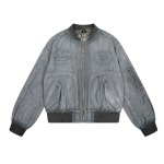 画像2: Stand collar zip-up denim jacket　ユニセックス 男女兼用 スタンドカラージップアップ デニム Gジャン ジャケット (2)