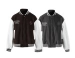 画像5:  men and women American retro letter embroidery patchwork design stadium jacket  　メンズ ユニセックス 男女兼用アメリカンレトロレター刺繍スタジャン ブルゾン ジャケット (5)