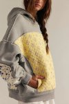 画像7: Women's Flower quilted patchwork hoodie フラワーキルティングパッチワーク フーディパーカースウェット (7)