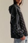 画像9: Women's Flower quilted patchwork hoodie フラワーキルティングパッチワーク フーディパーカースウェット (9)