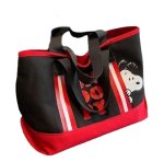画像1: Snoopy print canvas large capacity tote shoulder bag　ひょっこりスヌーピープリントラージキャパシティーキャンバストートショルダーバッグ (1)