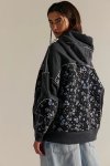 画像4: Women's Flower quilted patchwork hoodie フラワーキルティングパッチワーク フーディパーカースウェット (4)